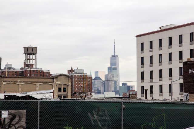 One World Trade, seen from a Gowanus construction site